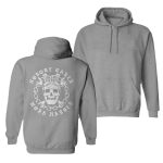 Skull Nobody Cares Work Harder Printed Men's Casual Hoodie