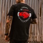 MY DEMONS letter print loose T-shirt designer