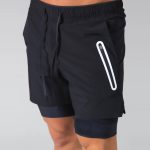 Running Training Double-layer Quick-drying Men's Fitness Sports Shorts